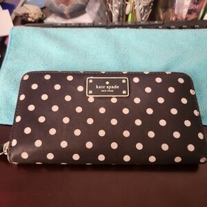 Kate Spade Black Polka Dot Wallet